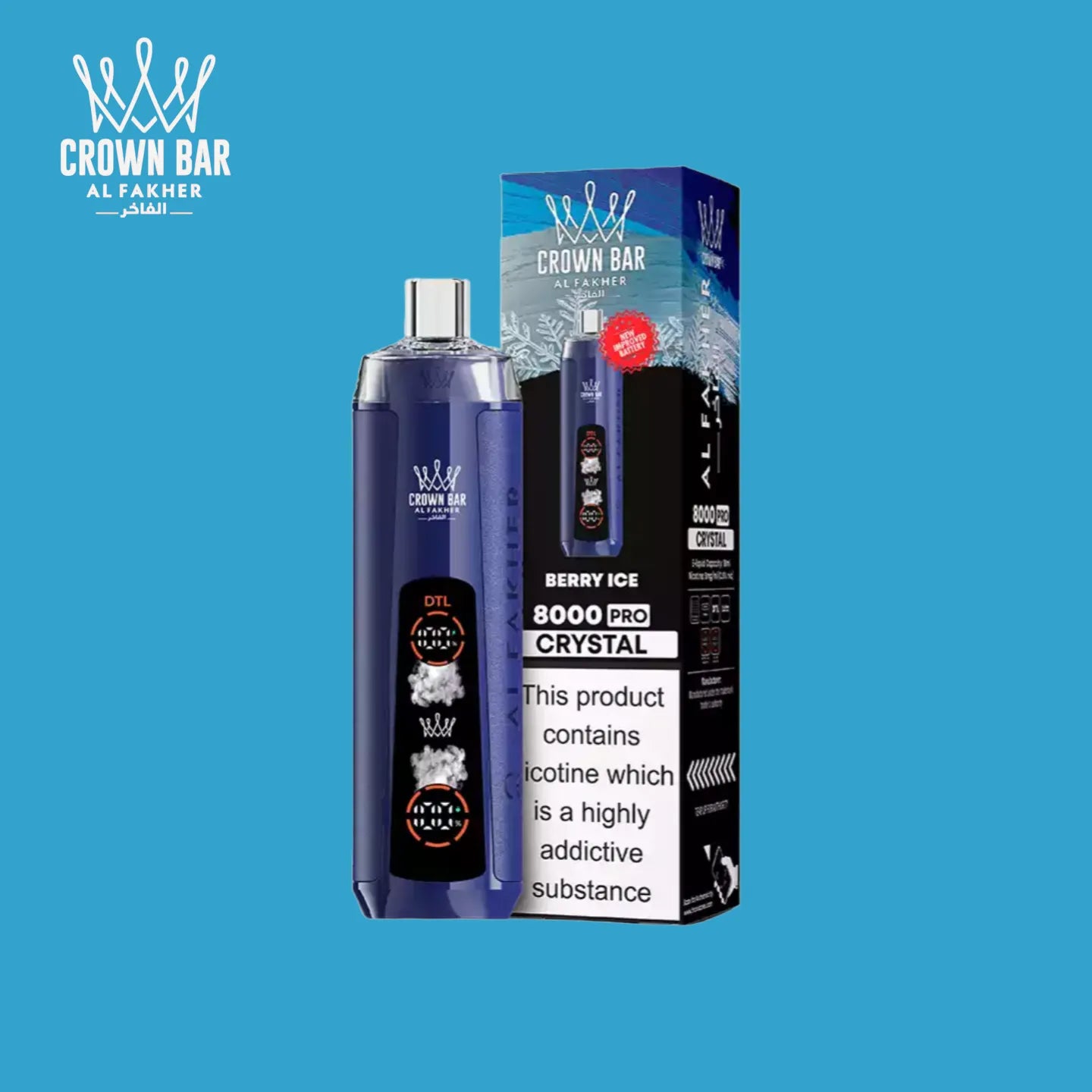 Al Fakher 8000 Crystal Berry Ice – Vape 8000 bouffées