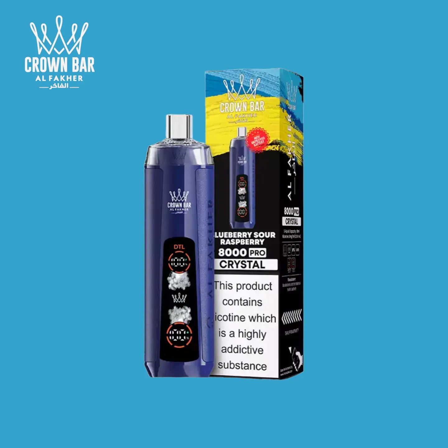 Al Fakher Puff 8000 Taff Blueberry Sour Raspberry