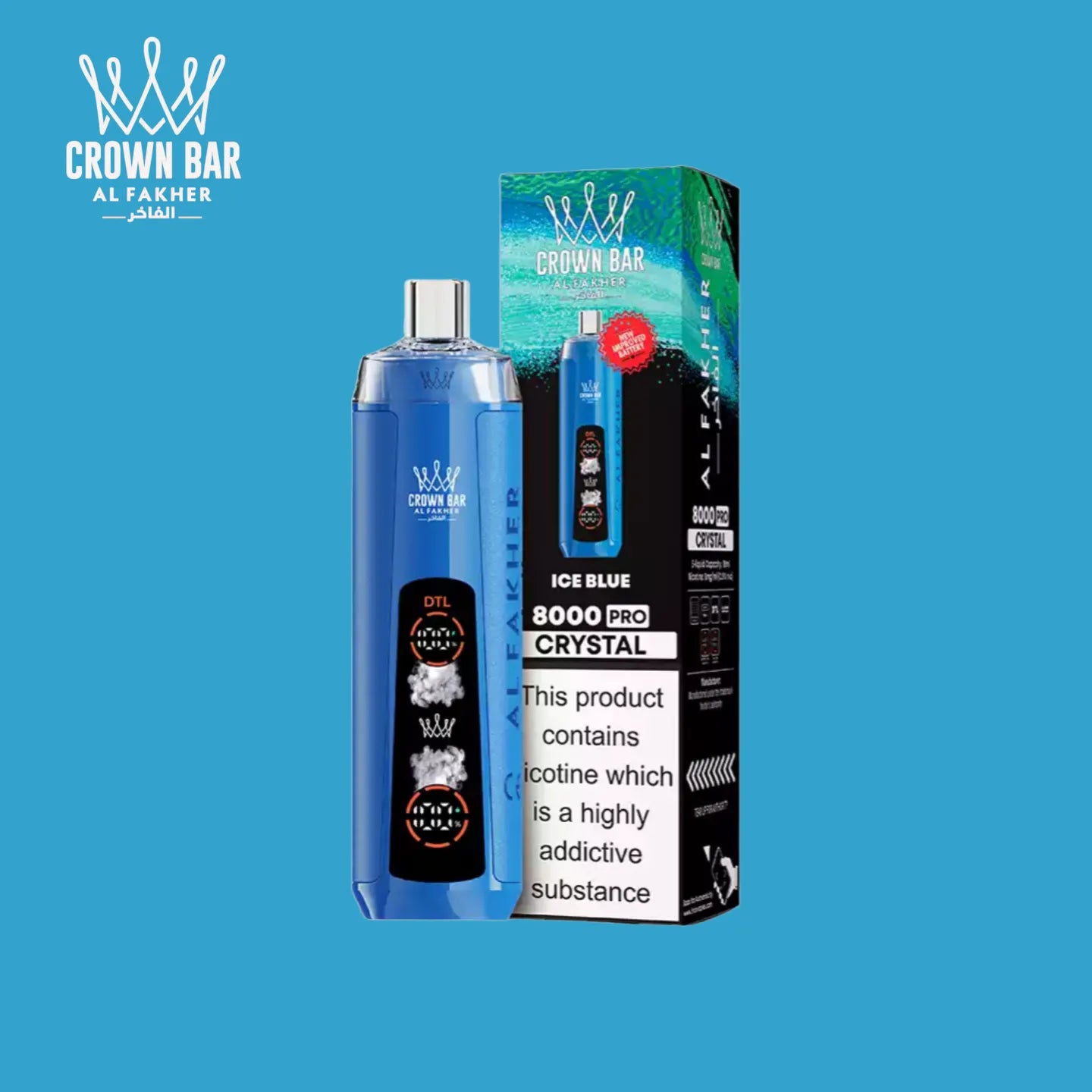 Ice Blue Al Fakher 8000 Crystal
