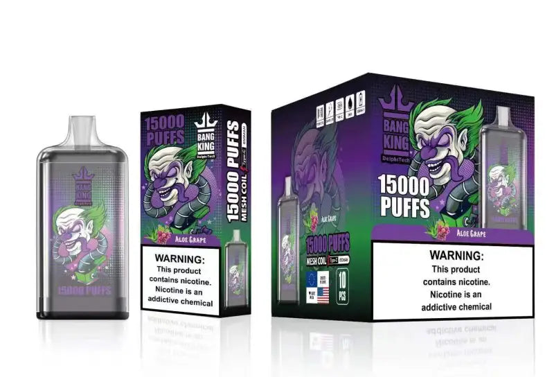 Bang King Puff 15000 Taff Cigarette électronique Jetable - Aloe Grape