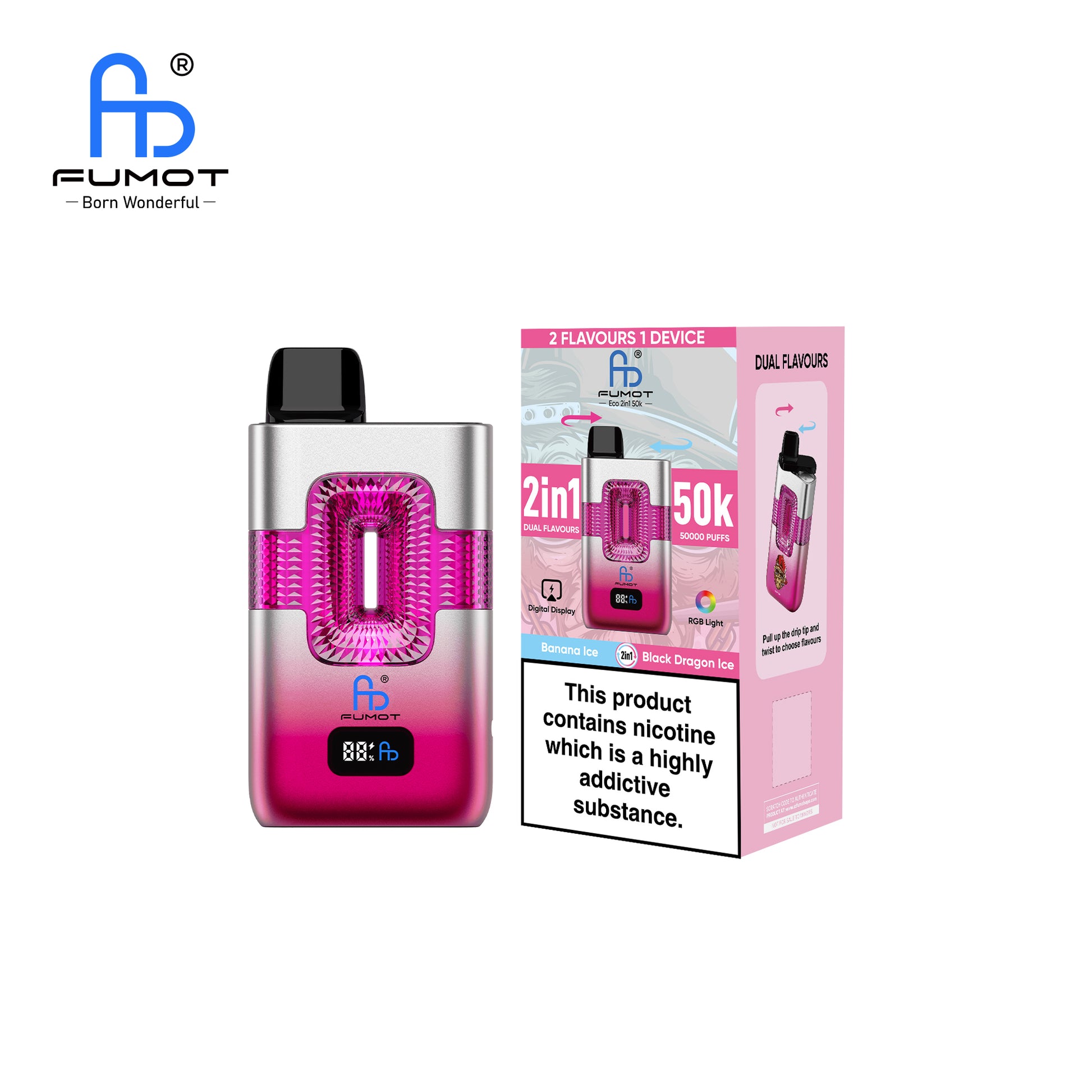 Fumot ECO 2IN1 50000 Banana Ice & Black Dragon Ice Dual-Flavor