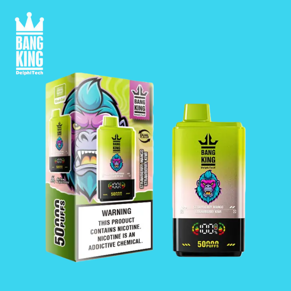 Big Puff 50K Bouffees Vape Jetable - Strawberry Mango & Strawberry Kiwi