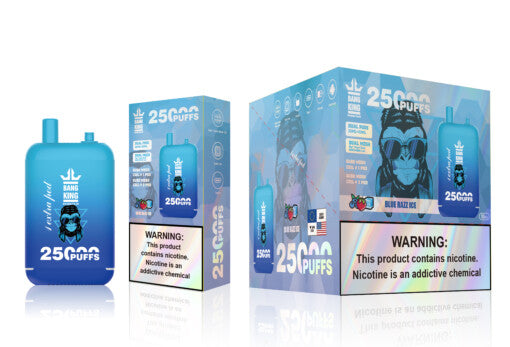 Bang King Puff 25000 Taff Liquide Cigarette électronique Jetable Blue Razz Ice Gout