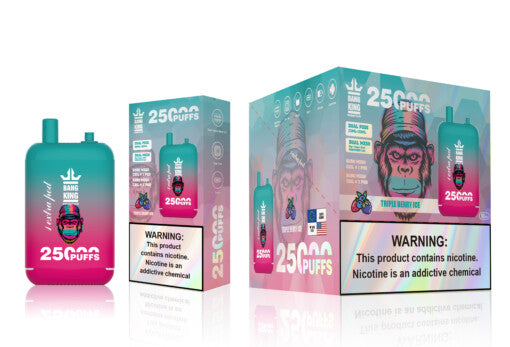 Bang King Double Pods Puff 25000 Taff Strawberry Ice Gout with 46 ml E-liquide