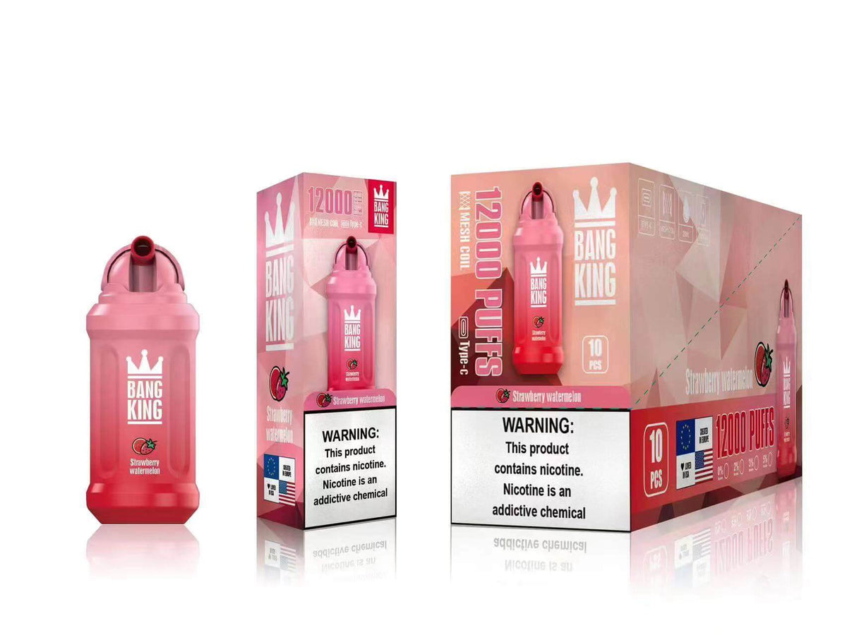 Prix Puff 12K Bouffees Liquide Cigarette électronique Jetable Strawberry Watermelon Gout