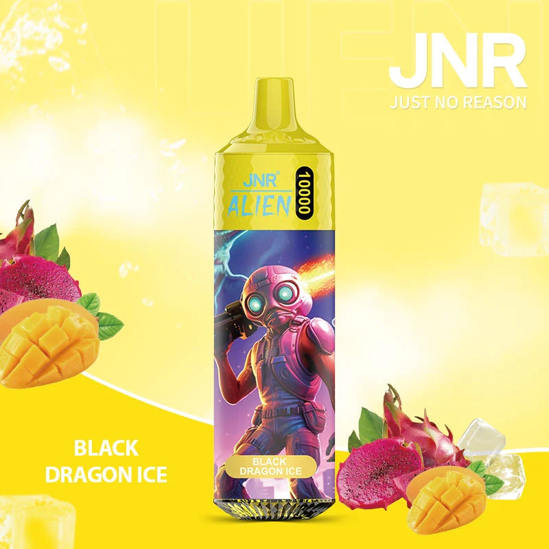 Prix Puff JNR Vape Alien 10000 Puffs Cigarette électronique Jetable Black Dragon Ice Gout