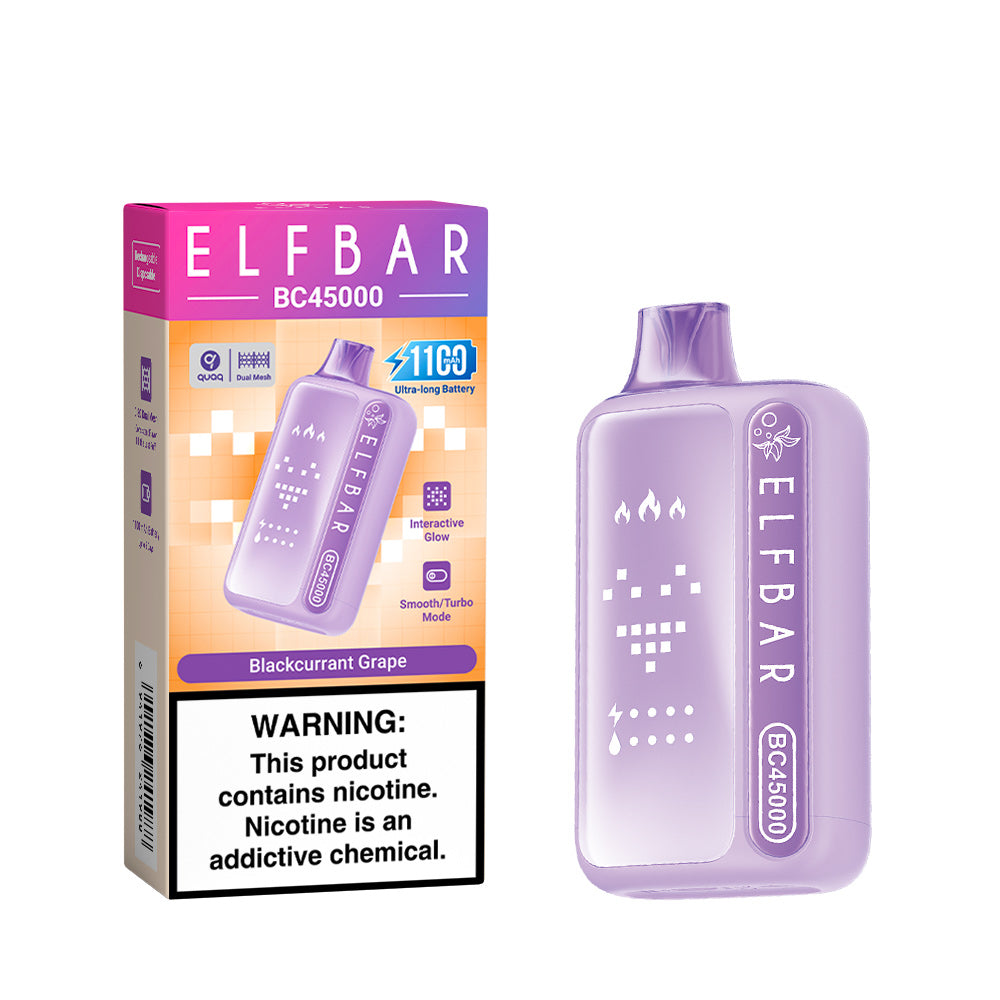 Goût Blackcurrant Grape Elf Bar Vape BC45000