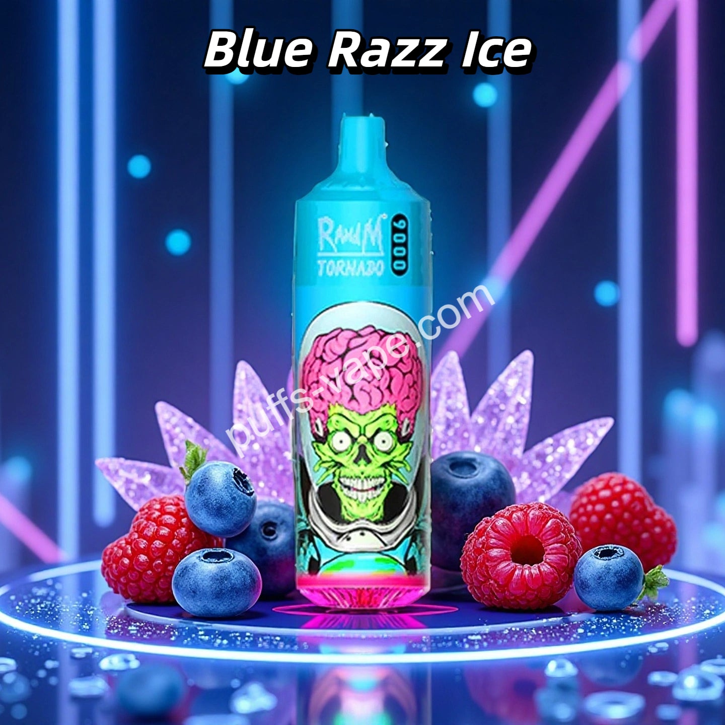 Blue Razz Ice Randm Puff 9000 Taff Vape Jetable
