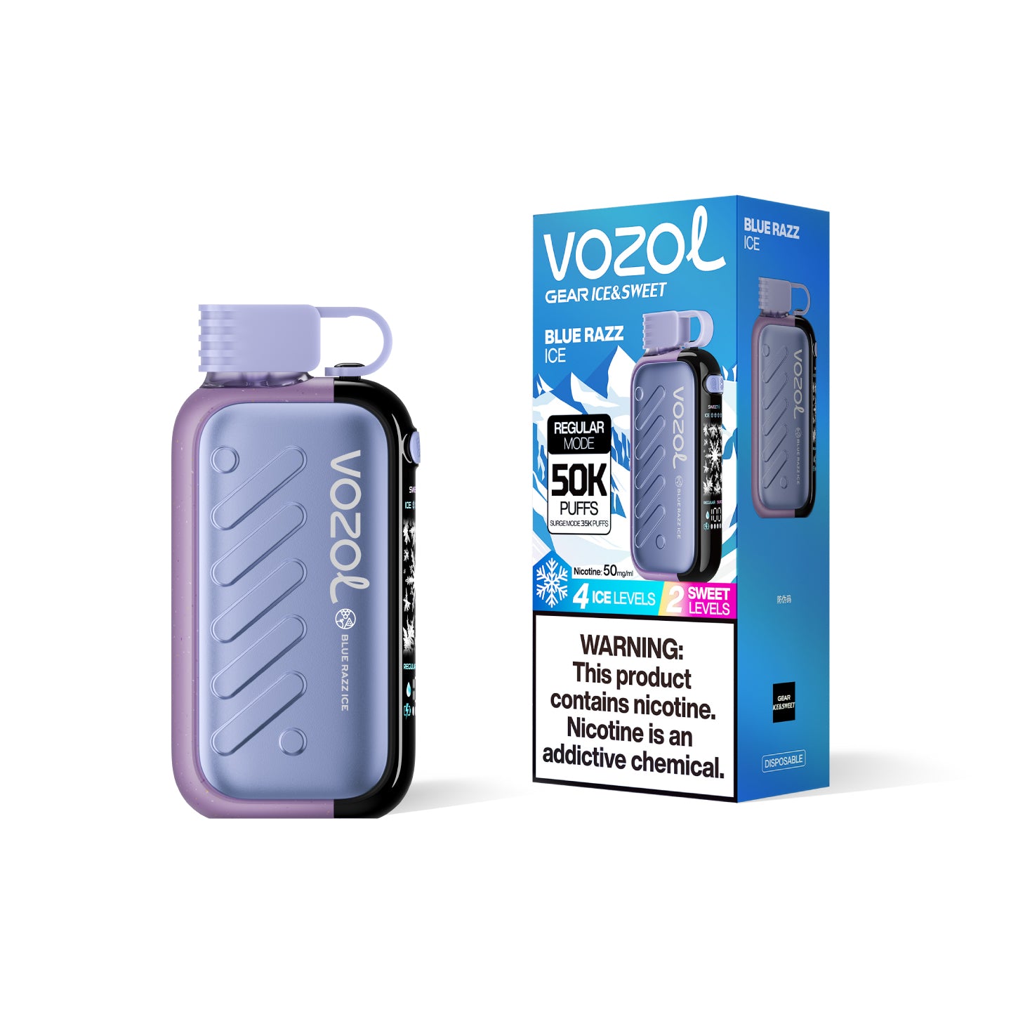 VOZOL Gear 50000 Puffs Blue Razz Ice