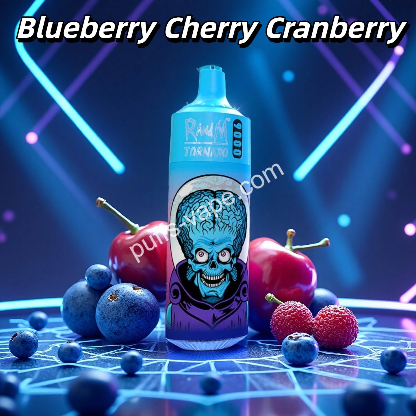 Blueberry Cherry Cranberry Randm 9000 Puff Vape Jetable