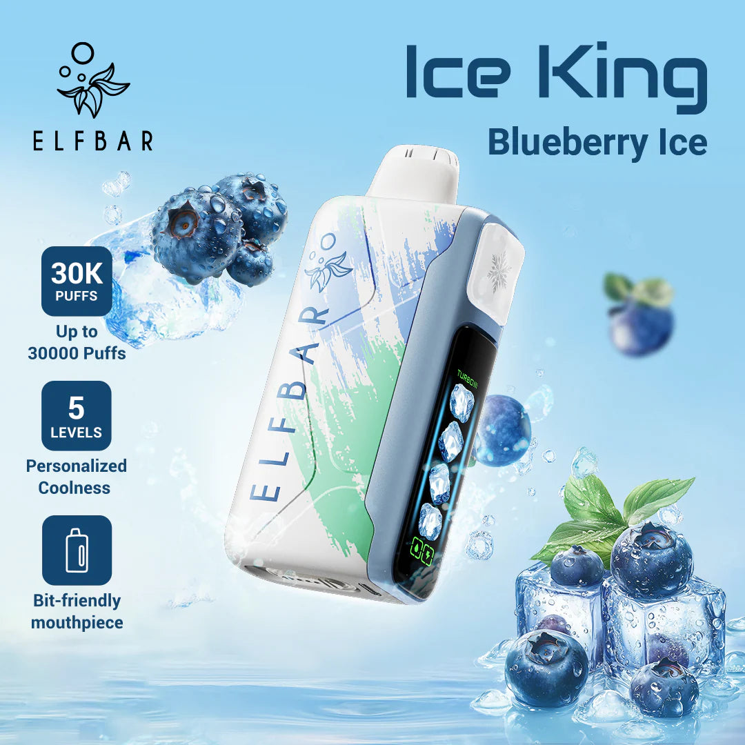 Saveur Blueberry Ice Elf Bar Ice King 30K Vape