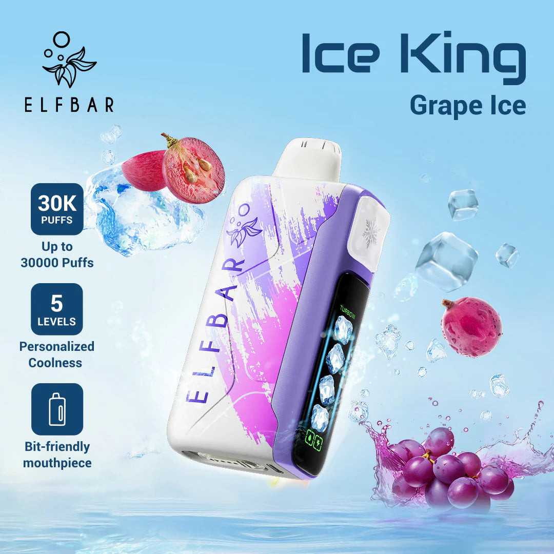 Saveur Grape Ice Elf Bar Ice King 30K Vape