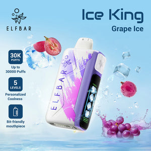 Saveur Grape Ice Elf Bar Ice King 30K Vape