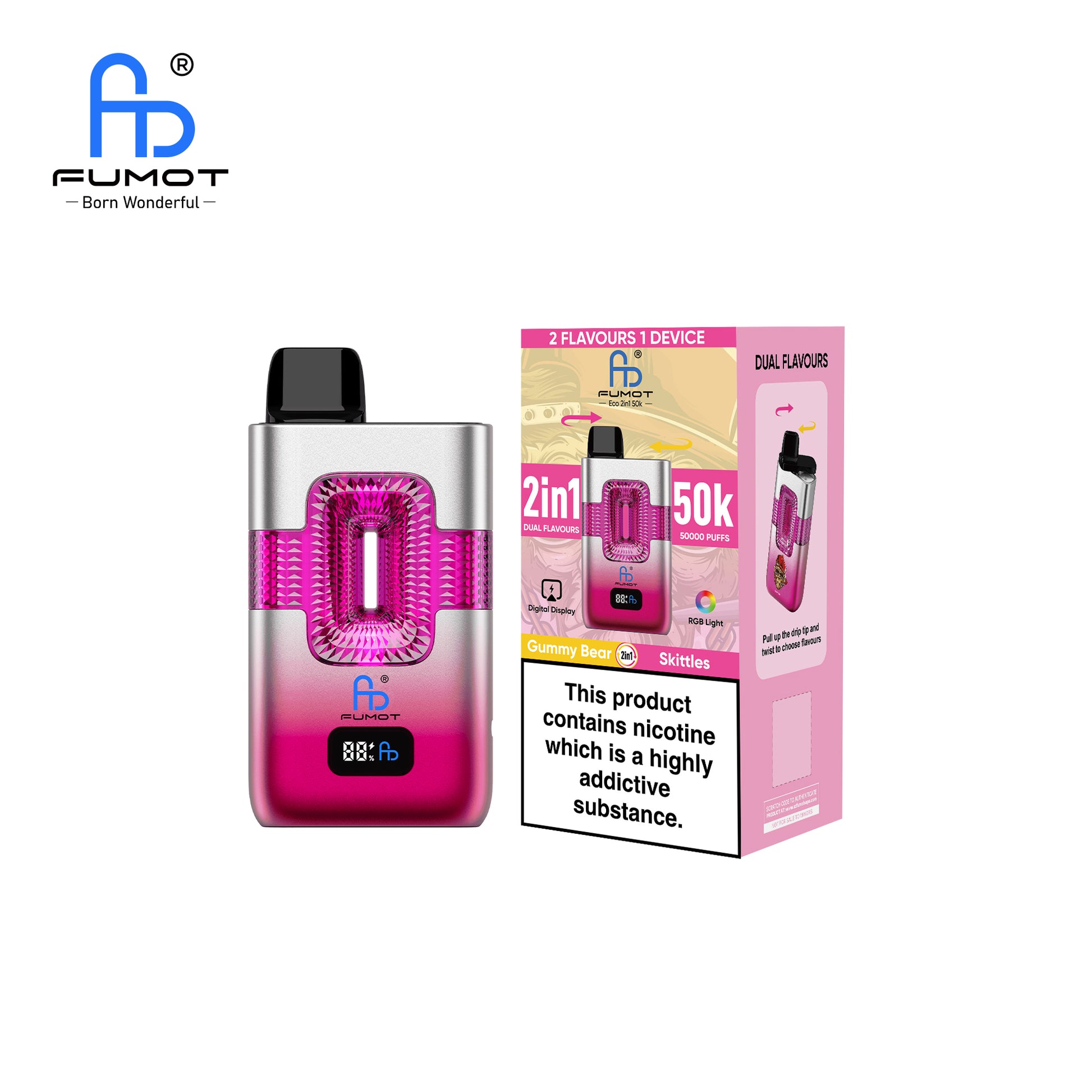 FUMOT ECO 2IN1 50K Puffs Gummibärchen & Skittles
