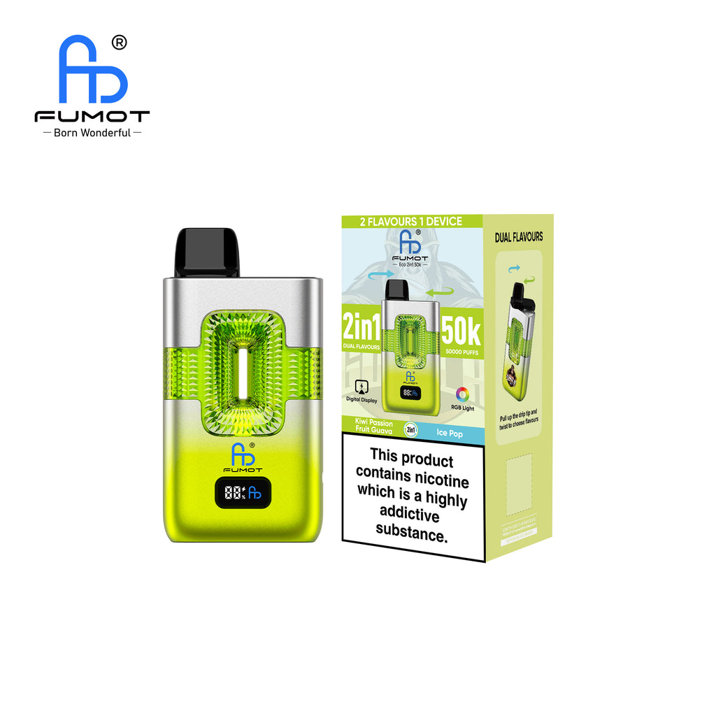 FUMOT 50K Taff Ice Pop & Kiwi Passion Fruit Guava Dual Flavor