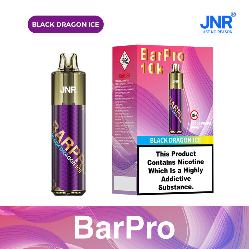 JNR Puff Vape 10K Bouffees Black Dragon Ice Gout Cigarette électronique Jetable