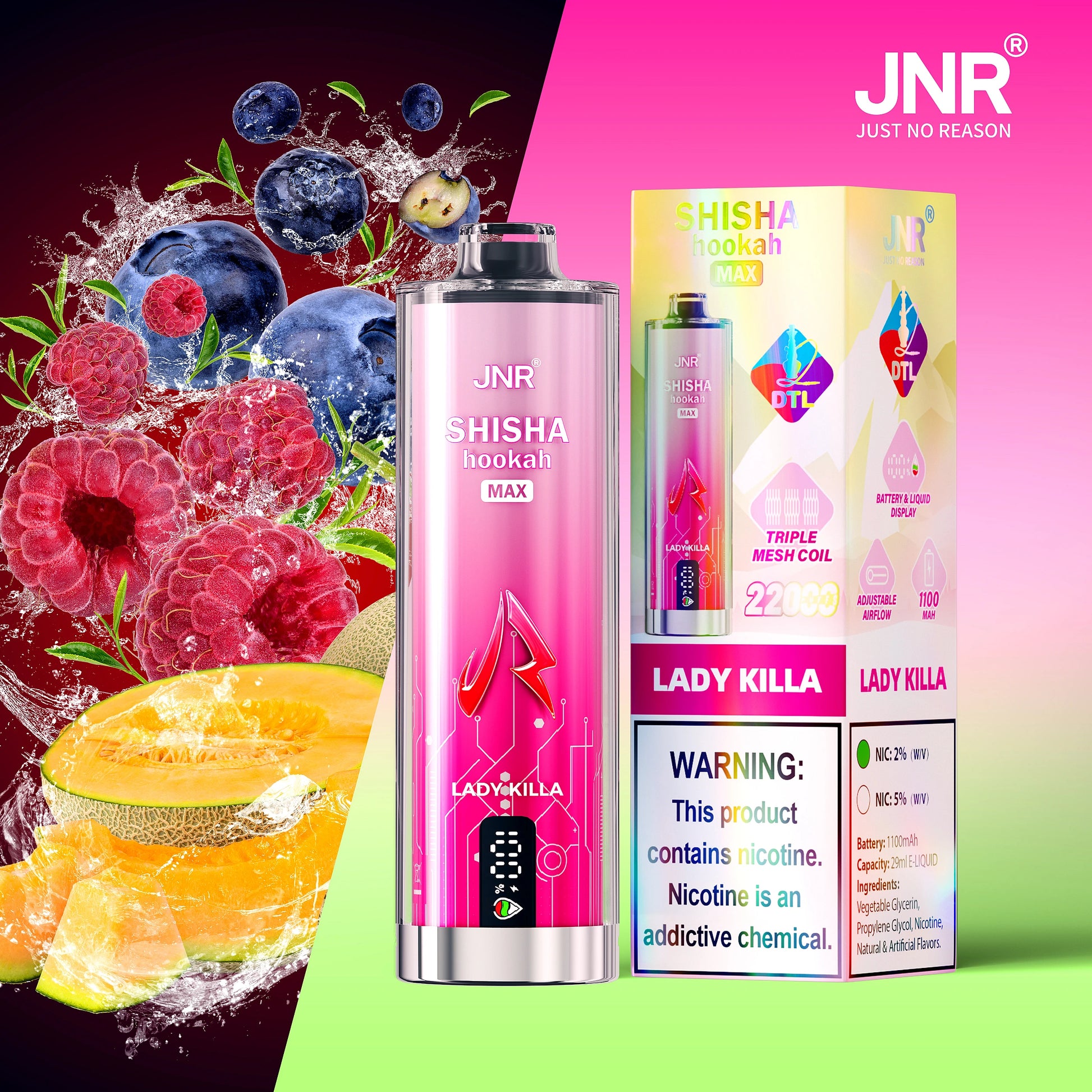 Puff JNR Shisha Max 22000 Taff Lady Killa Puffs-vape Puff JNR Shisha Max 22000 Taff Lady Killa Puffs-vape