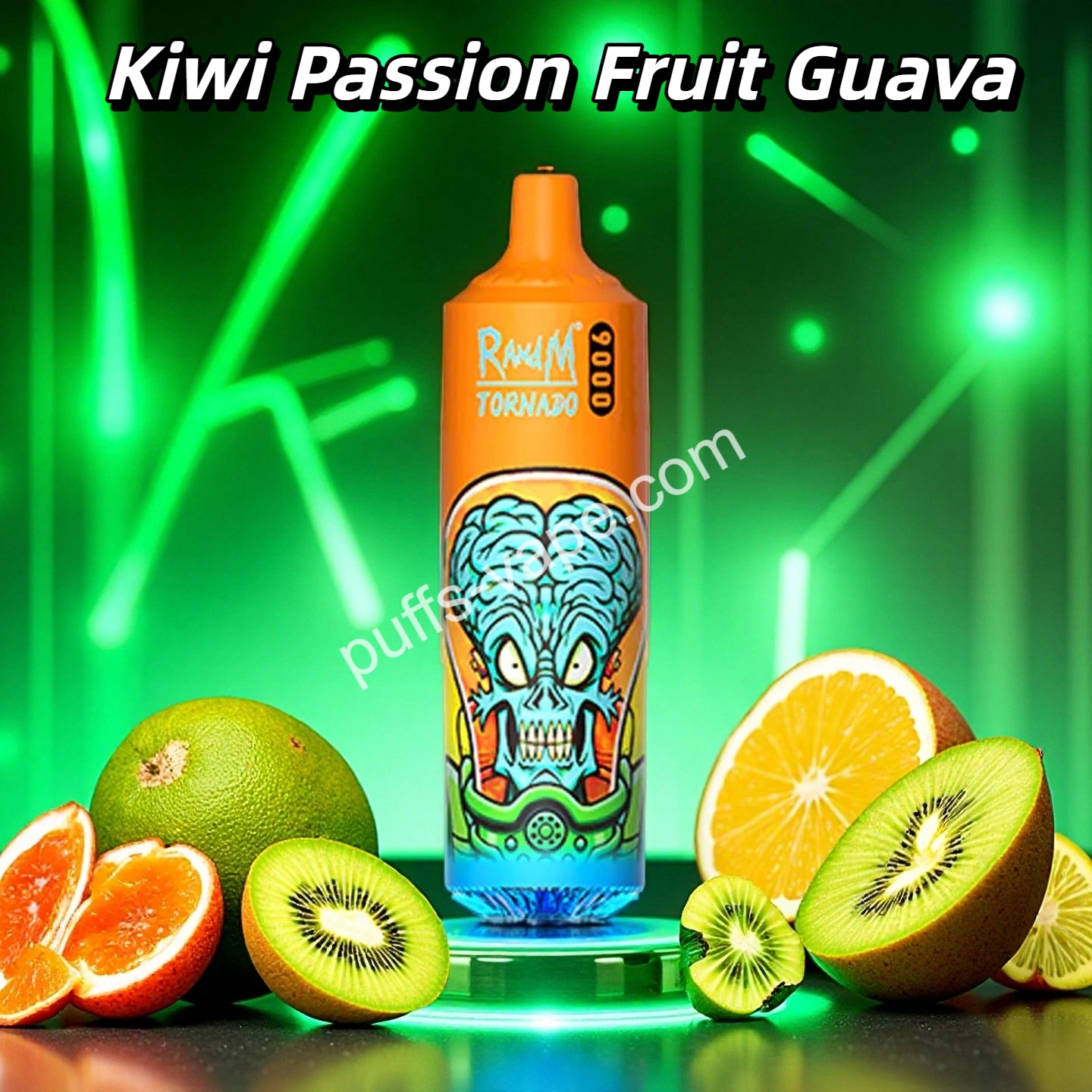 Kiwi Passion Fruit Guava Randm Puff 9000 Taff