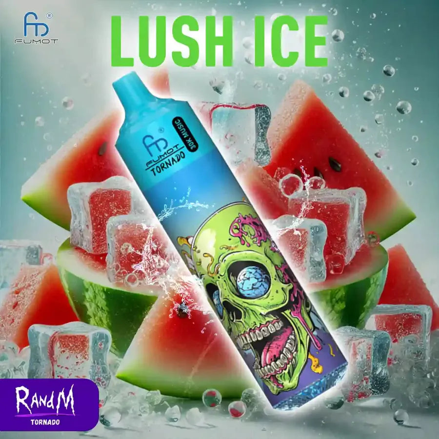 Randm Tornado Prix 30000 Bouffees Vape Jetables Lush Ice Gout with 30 ml E-liquide
