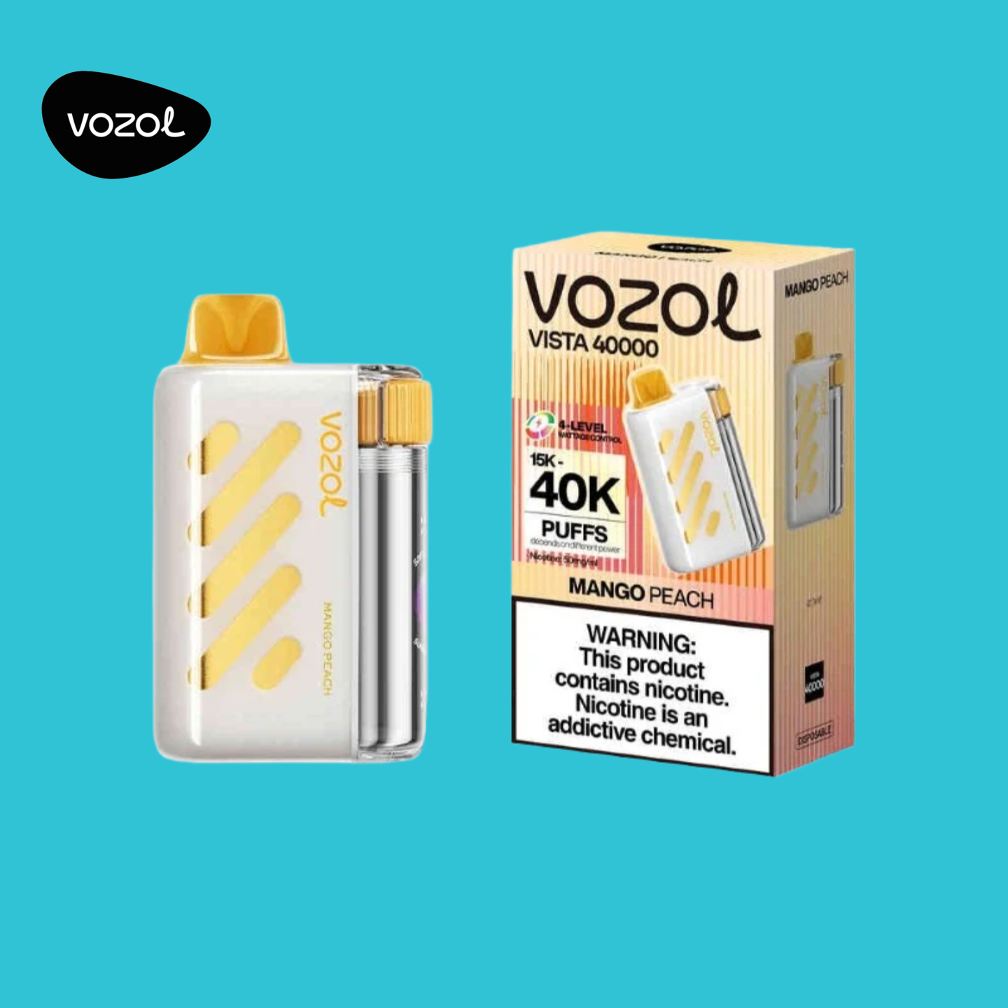 Vozol Vape Vista 40000 Mango Peach Goût