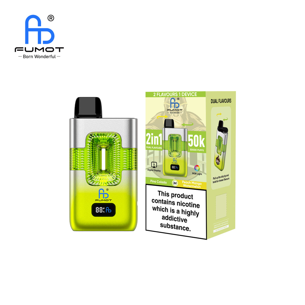 FUMOT 50K Pfirsich-Mango-Wassermelone & Pina Colada Doppelgeschmack