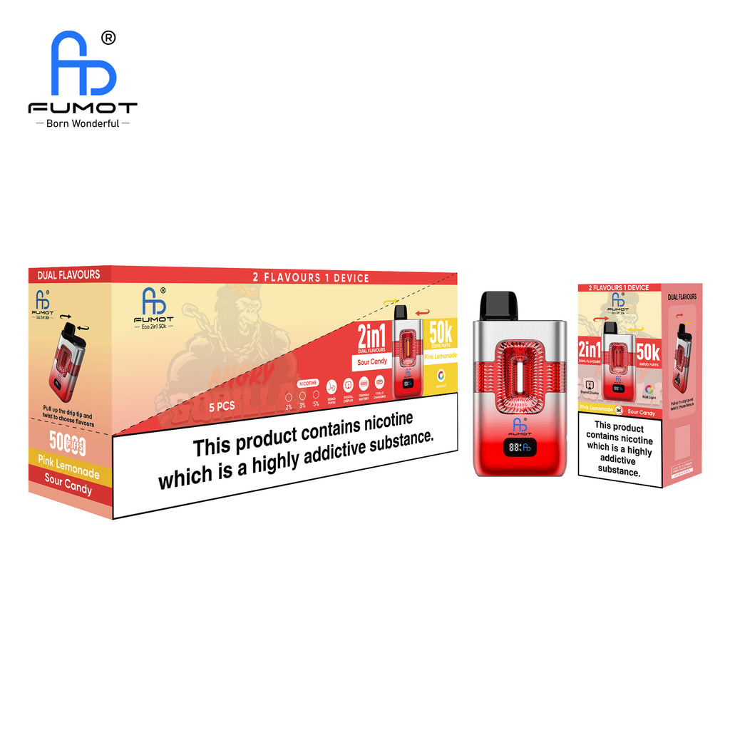 FUMOT ECO 2IN1 50K Pinke Limonade & Saure Süßigkeiten