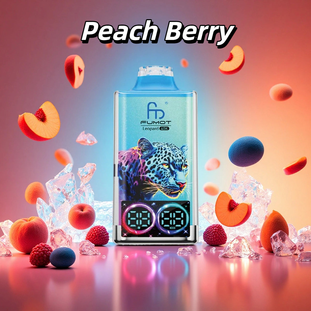 Fumot Leopard Prix Puff 40K Bouffees Peach Berry Saveur Nicotine Cigarette électronique