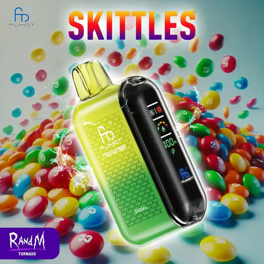 Puff Jetable Skittles Gout de Puffs Cigarette électronique Randm Tornado 20000 Bouffees