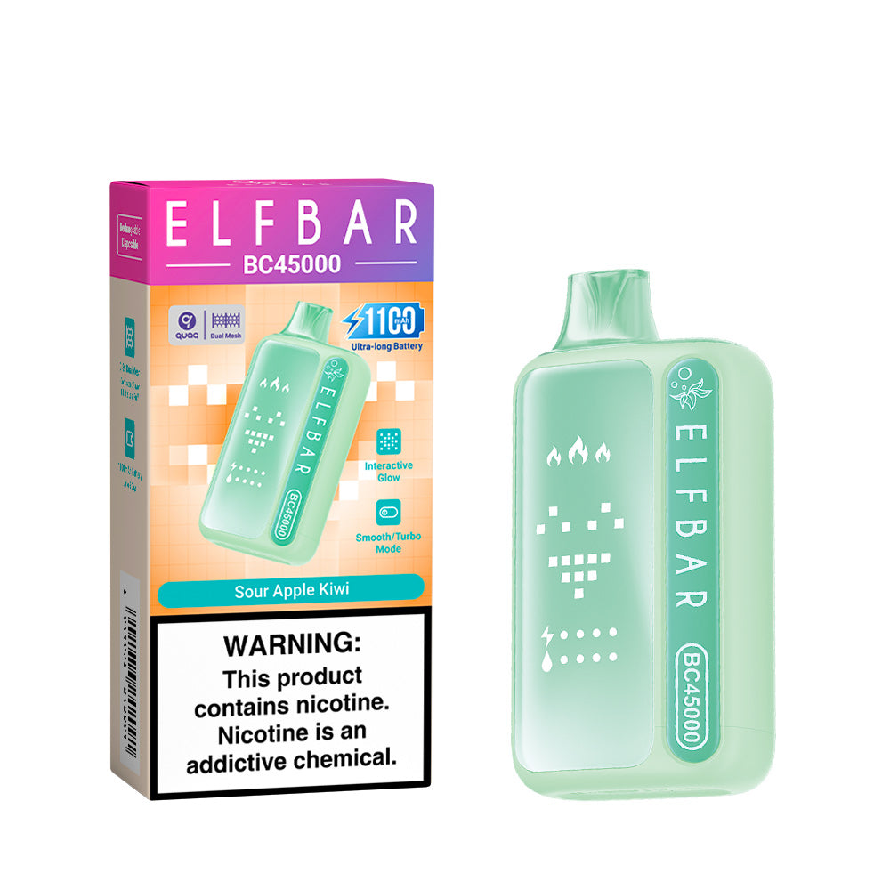 Elf Bar BC45000 Sour Apple Kiwi : un profil fruité entre acidité et douceur