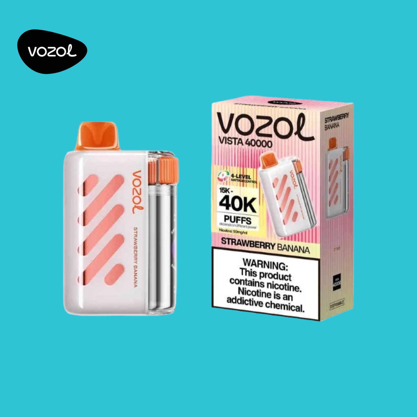 Vozol Vista 40000 Strawberry Banana Goût