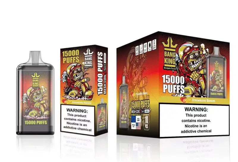 Bang King 15000 Puffs Vape Jetable Strawberry Banana Saveur
