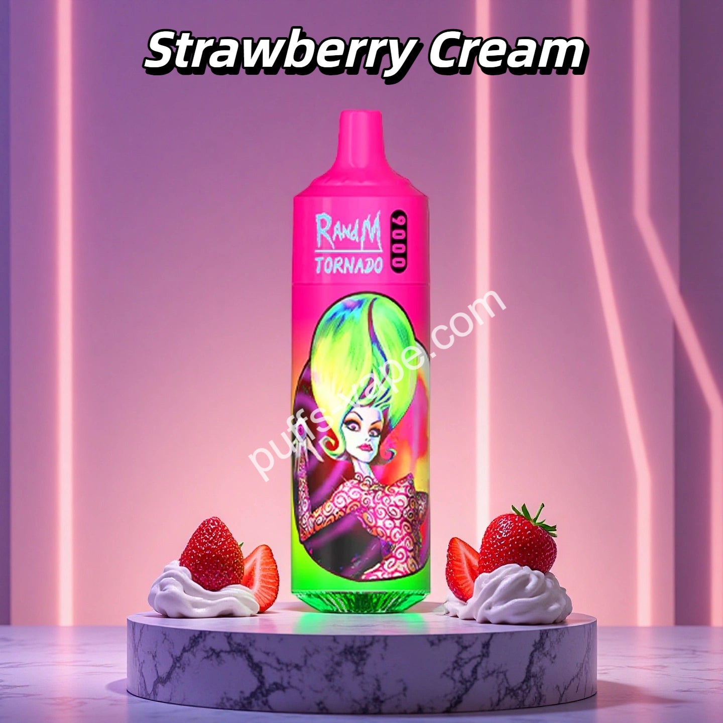 Strawberry Cream Randm Tornado Puff 9K Bouffees