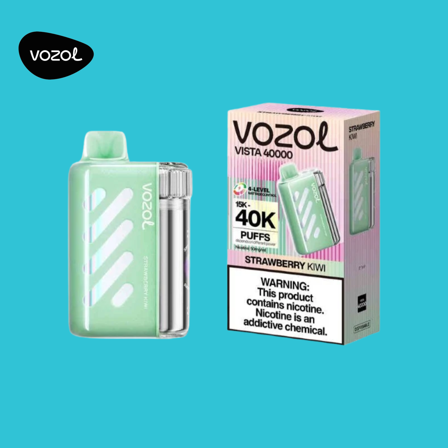 Strawberry Kiwi Vozol Vape Vista 40000