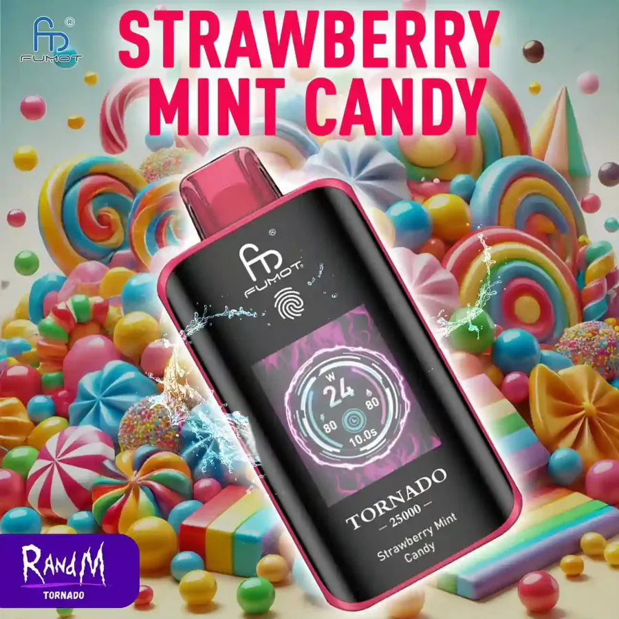 Puff RandM Tornado 25K Strawberry Mint Candy