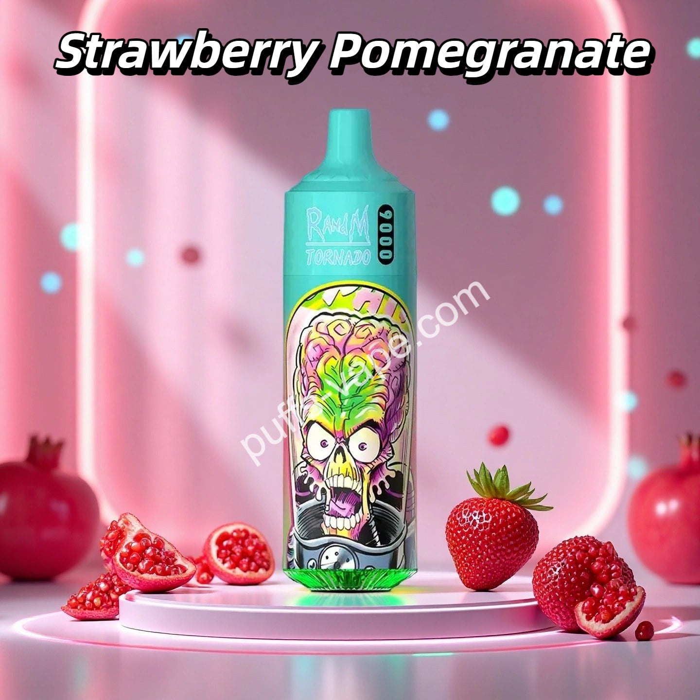 Strawberry Pomegranate Randm Tornado Puff 9000 Taff