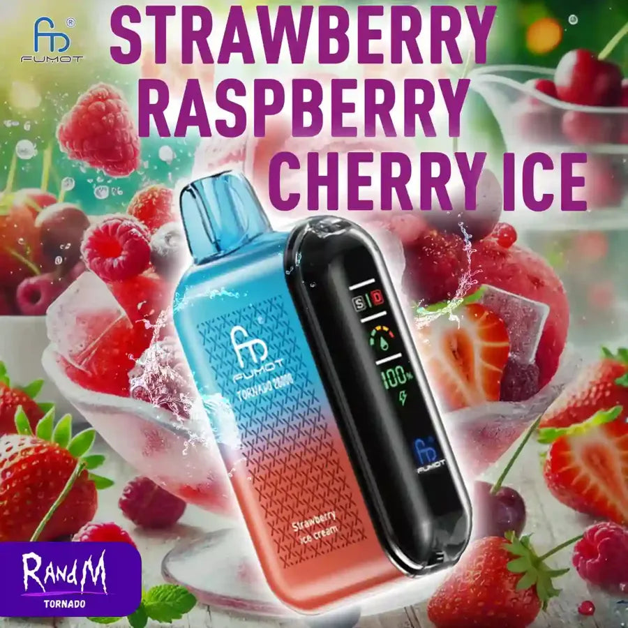 Puff 20K Bouffees Jetable Cigarette électronique Strawberry Raspberry Cherry Ice Gout