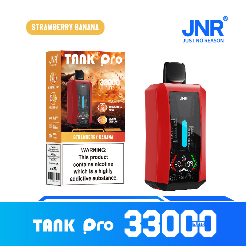 JNR Vape Tank Pro 33K Puffs Strawberry Banana