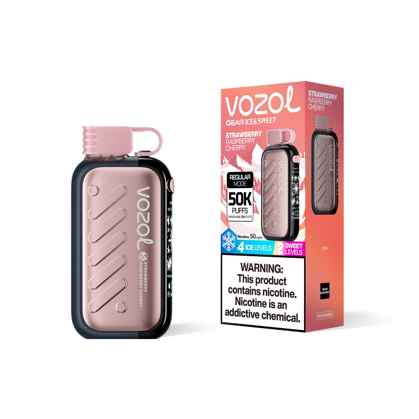 VOZOL Gear 50000 Strawberry Raspberry Cherry
