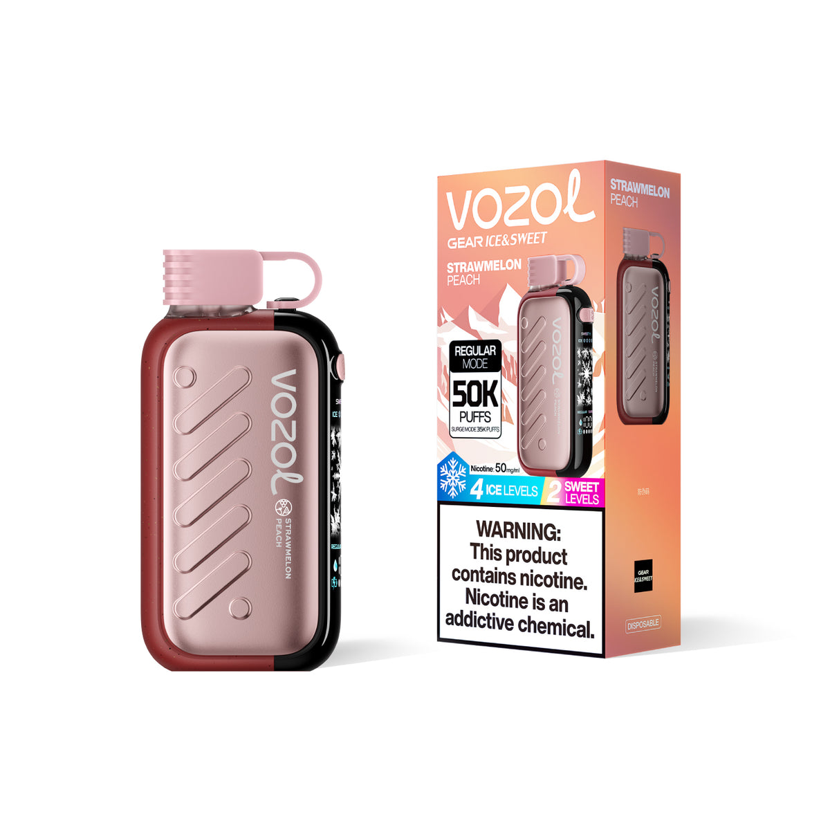1100 mAh Vozol Gear 50000 Strawmelon Peach