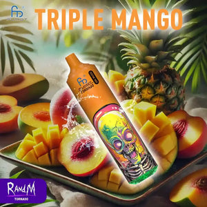Dreifach-Mango-Geschmack – Randm Tornado Einweg-E-Zigarette für 30.000 Züge mit 600-mAh-Akku