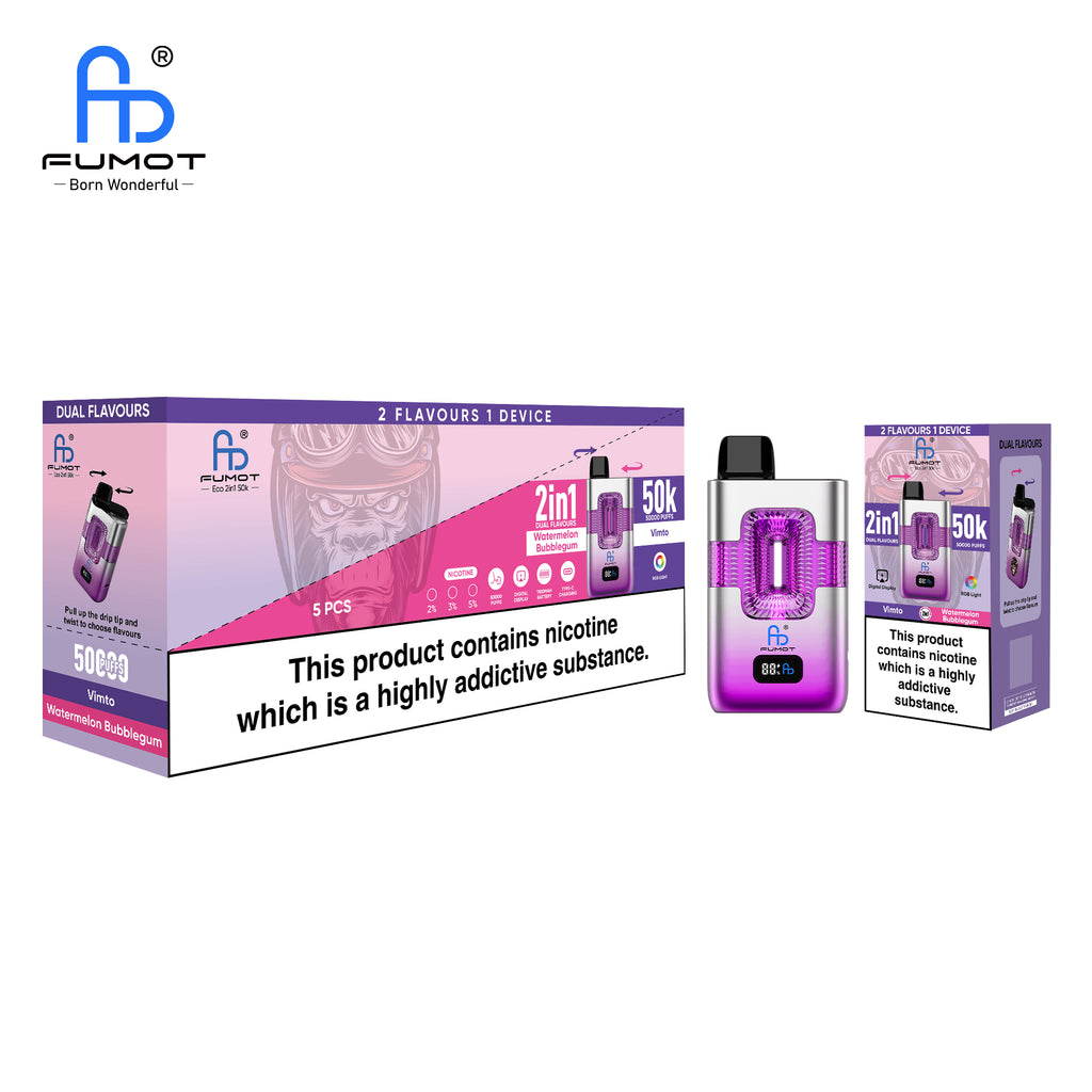 FUMOT ECO 2IN1 50K Vimto & Wassermelonen-Kaugummi