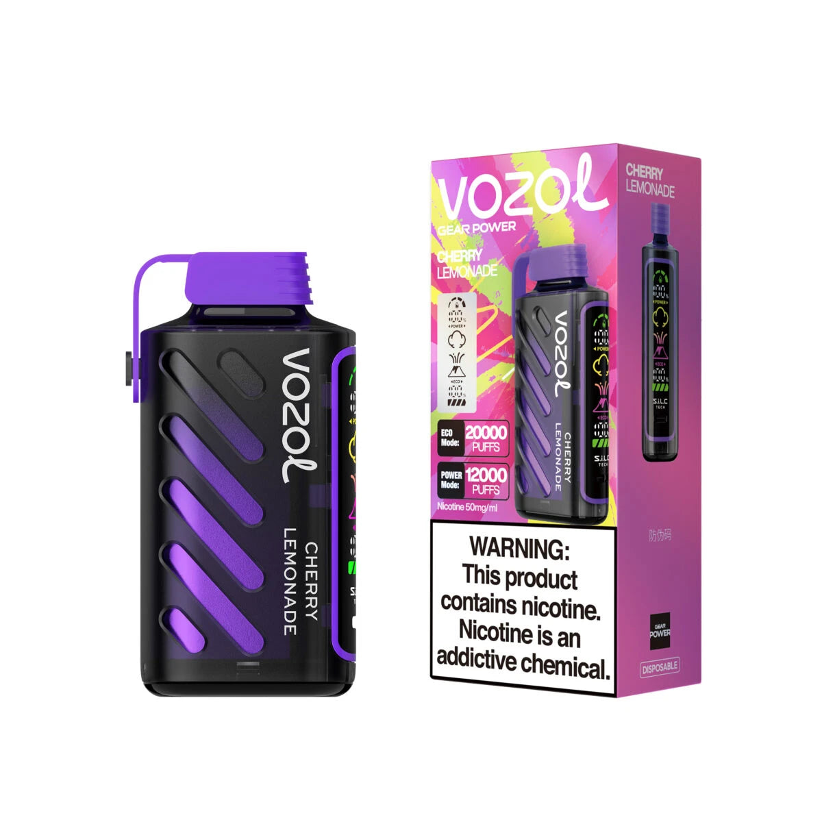 Vozol Gear Power 20000 Bouffées Cherry Lemonade