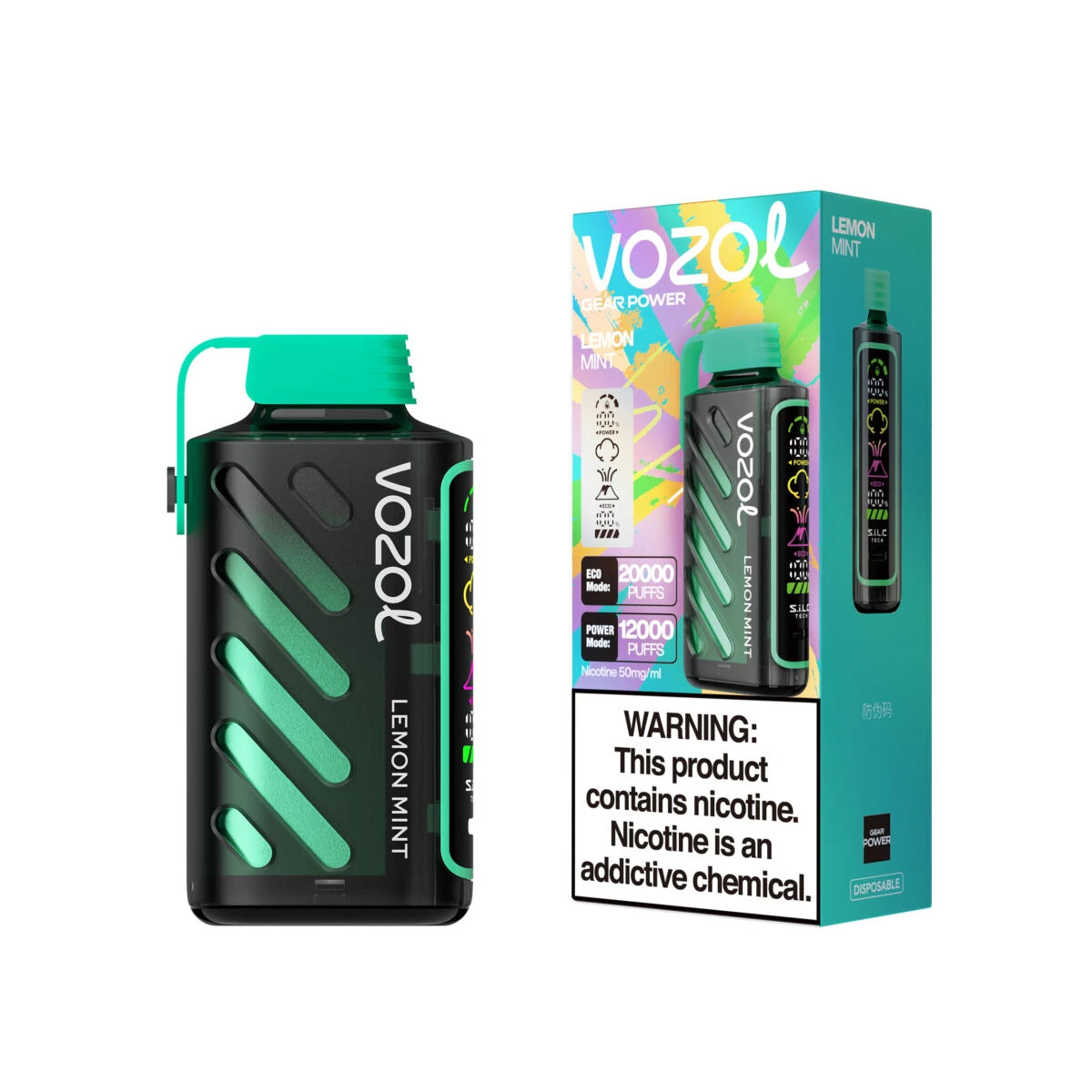 VOZOL Vape Gear Power 20000 Puffs Lemon Mint