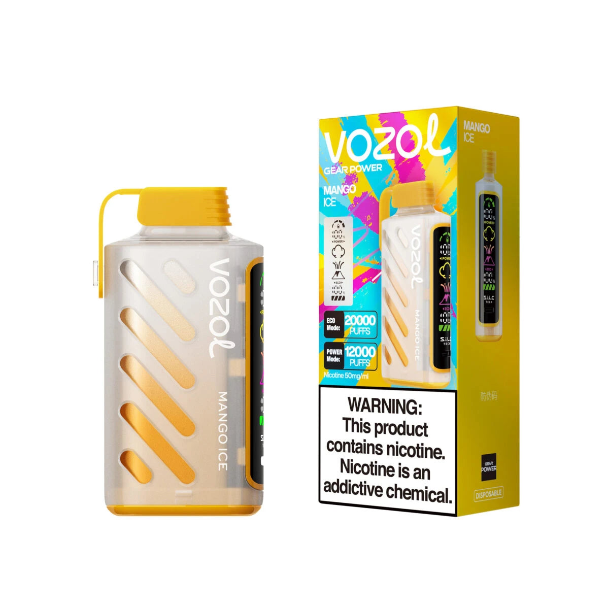 Puff Vozol 20K Taff Mango Ice Vozol Gear Power 20000 Vape