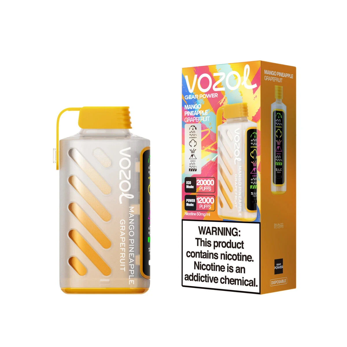 Vozol Gear Power 20000 Bouffées Mango Pineapple Grapefruit