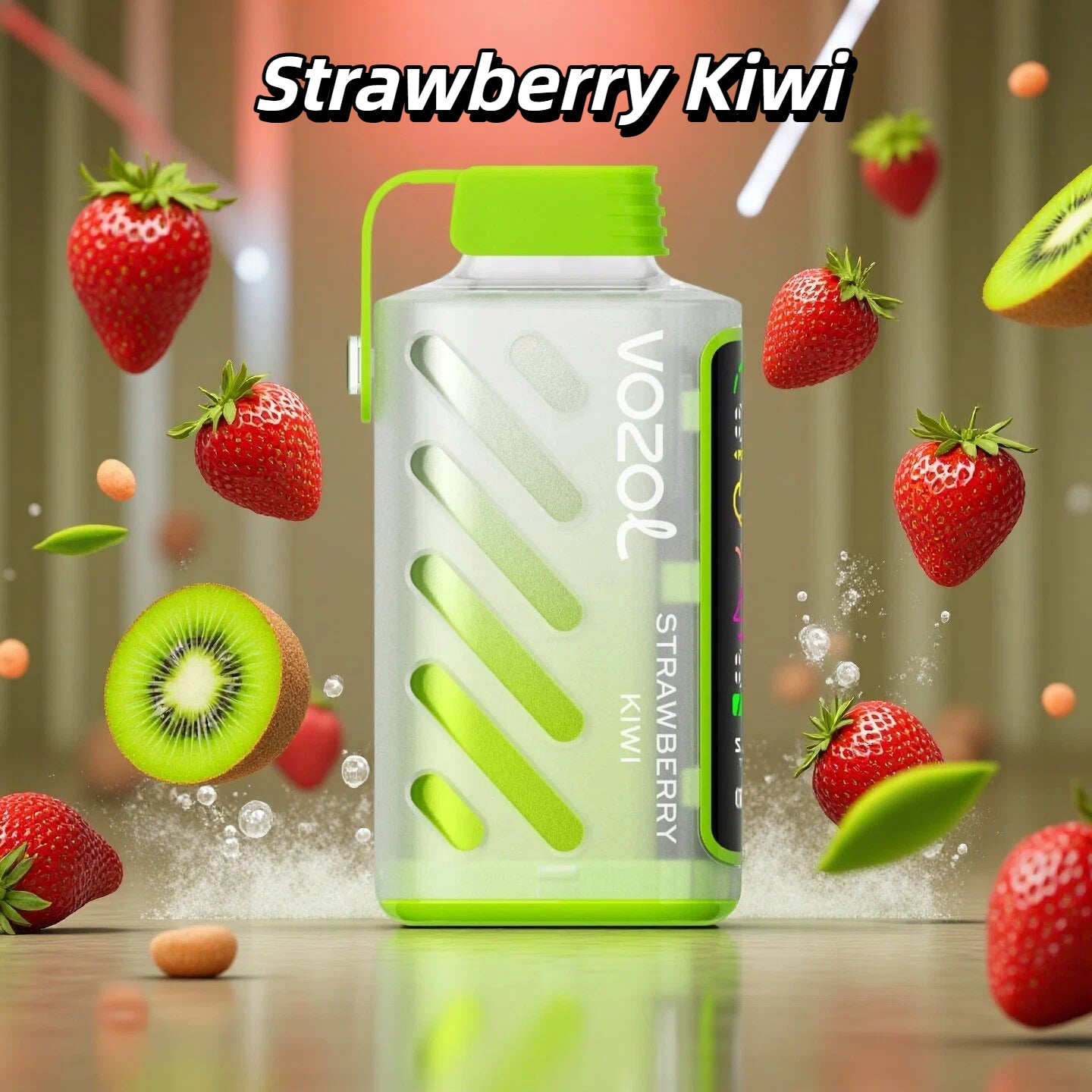 650 mAh rechargeable Vozol Gear Power 20000 Strawberry Kiwi