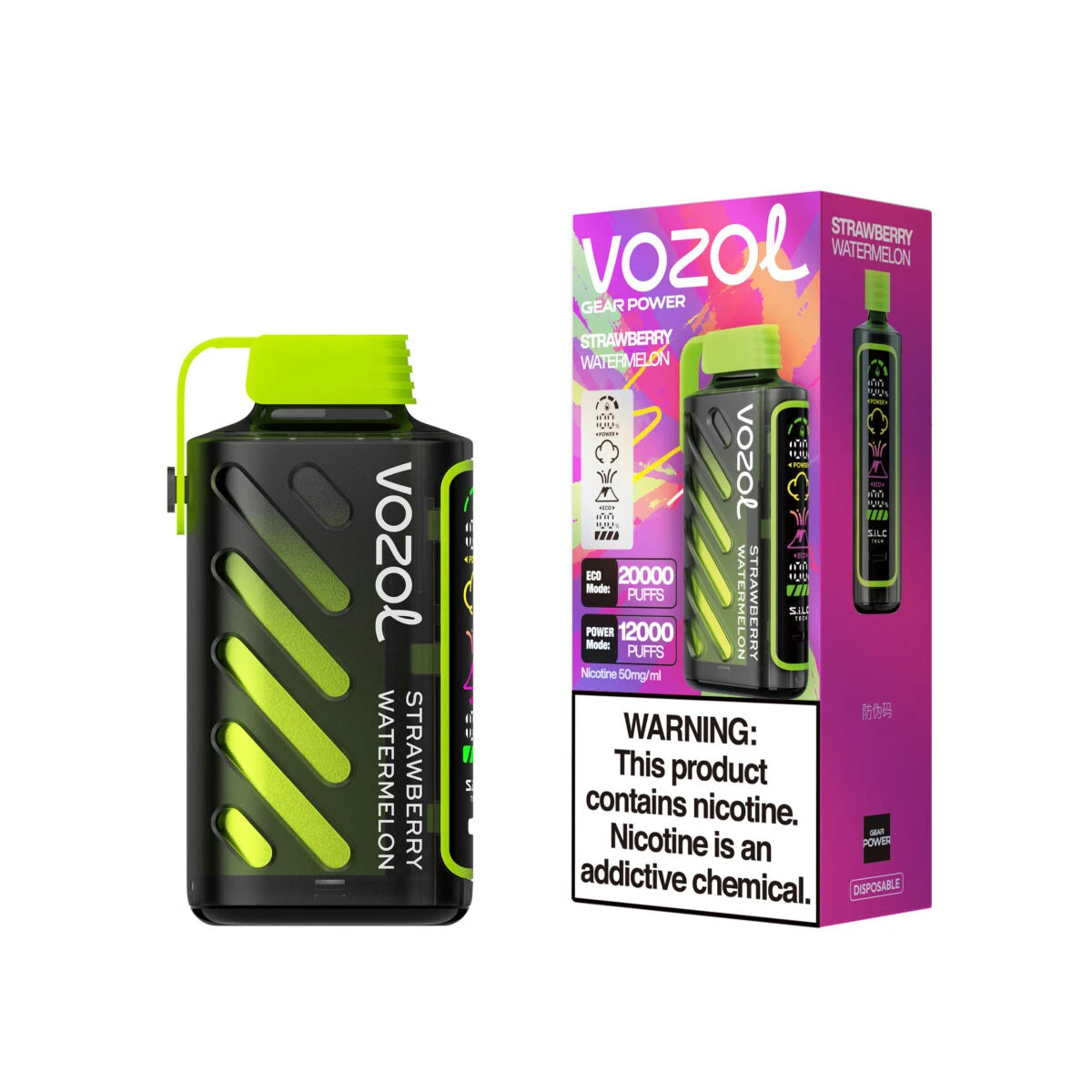 Vozol Gear Power 20000 Bouffées Strawberry Watermelon
