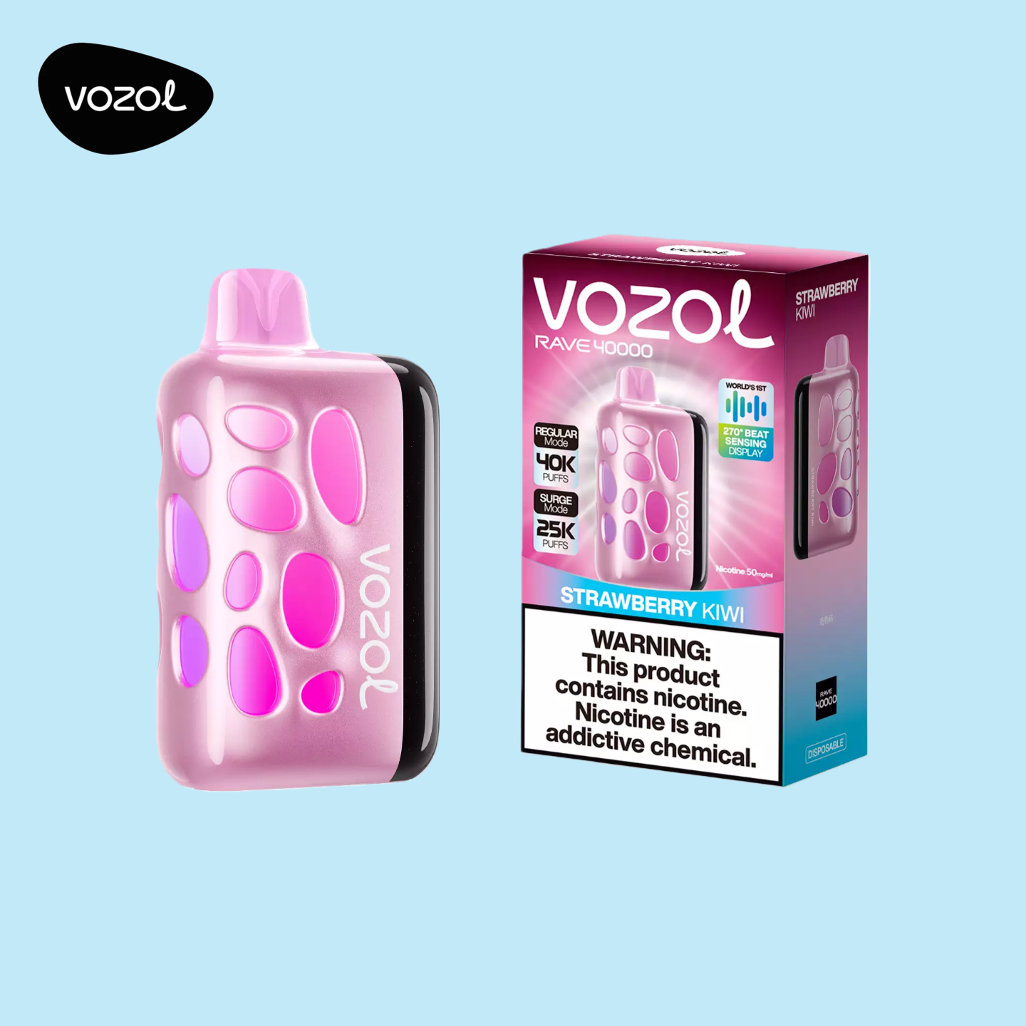 Puff Vozol Rave 40K Taff Strawberry Kiwi