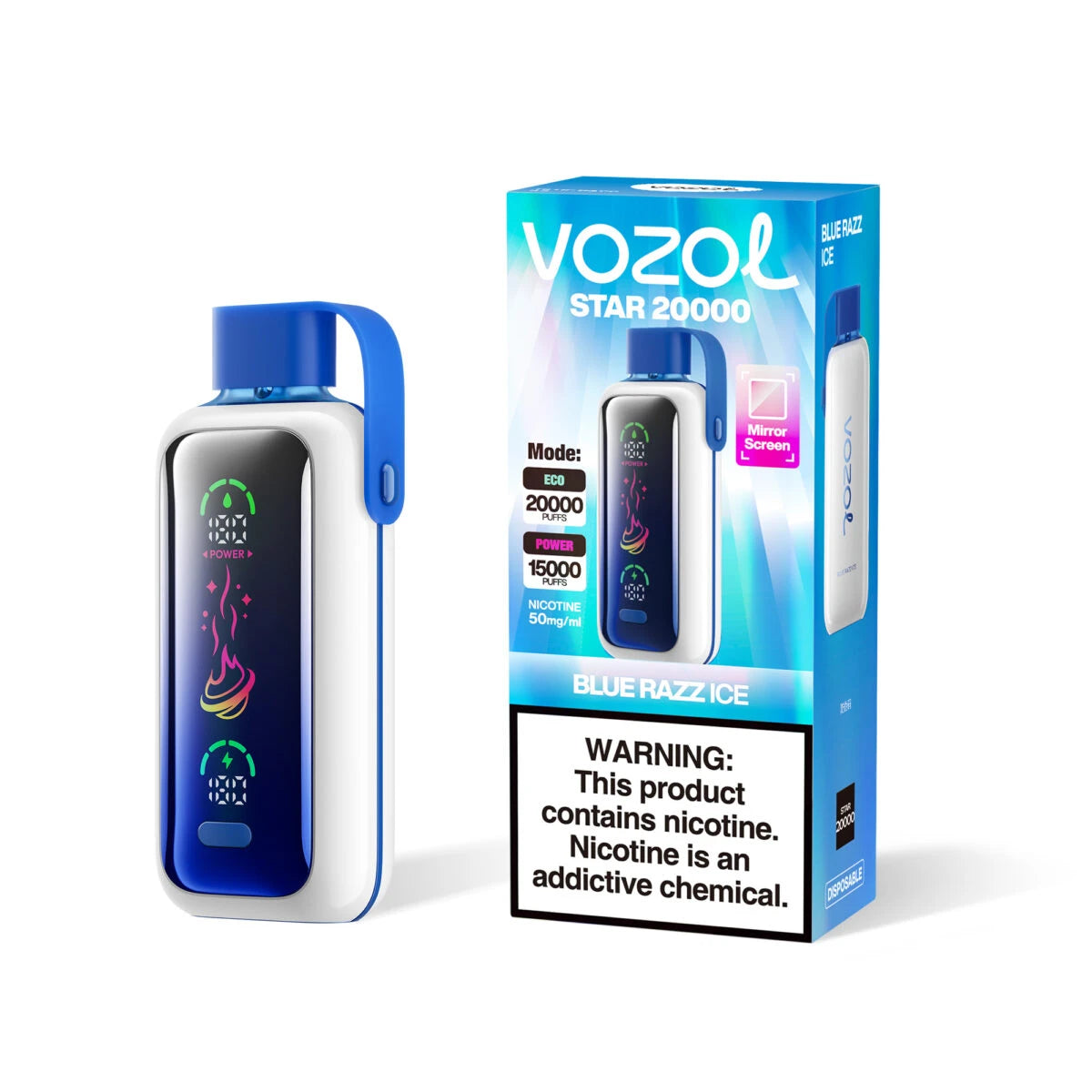 Vozol Vape Star 20000 Blue Razz Ice Geschmack