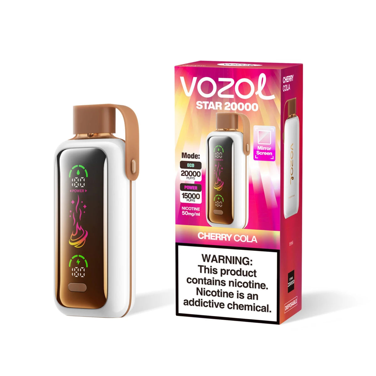 Vozol Star 20000 Vape, Kirsch-Cola-Geschmack